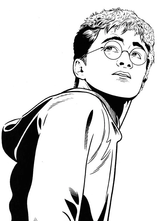 Kolorowanka zamyślony Harry